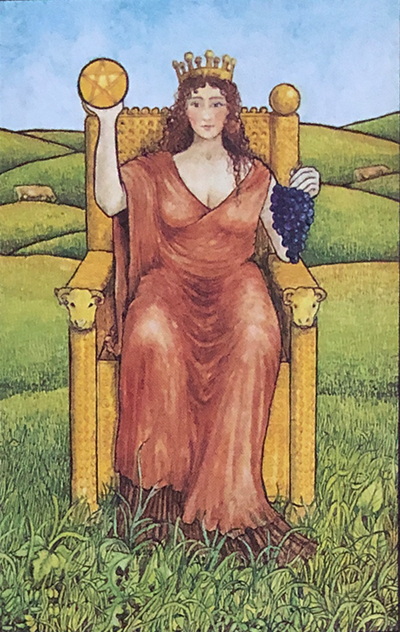 Mythic Tarot Minor Arcana ~ The Queen of Pentacles